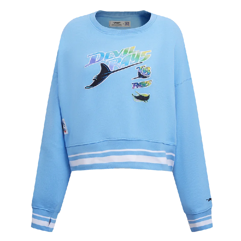 Doorbuster Deal SUDADERA DE CUELLO REDONDO MLB TAMPA BAY RAYS RETRO CLASSICS PARA MUJER Doorbuster Deal SUDADERA DE CUELLO REDONDO MLB TAMPA BAY RAYS RETRO CLASSICS PARA MUJER
