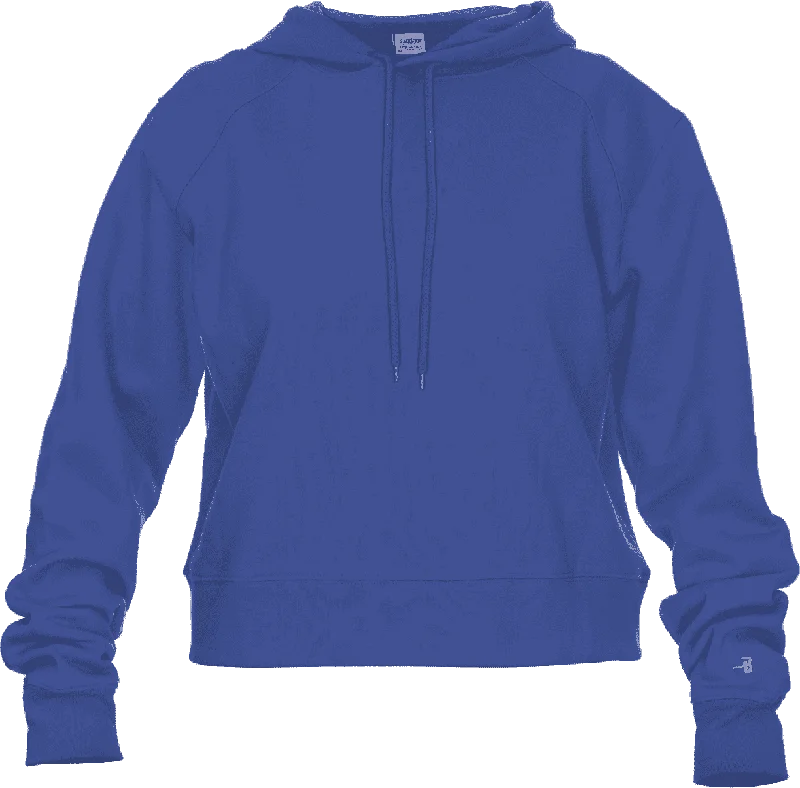 Massive Deals Badger Sport 1261 Athletic Fleece Women's Crop Hoodie - Royal