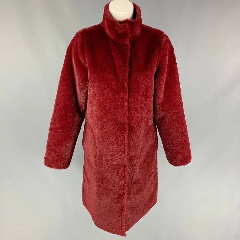 Limited Time Discount VELVET by Graham & Spenser Size XS Burgundy Polyester Coat