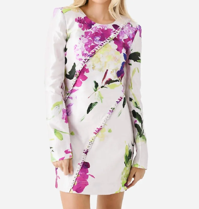 The Best Prices Arbour Whipstitch Mini Dress In Wild Hydrangea