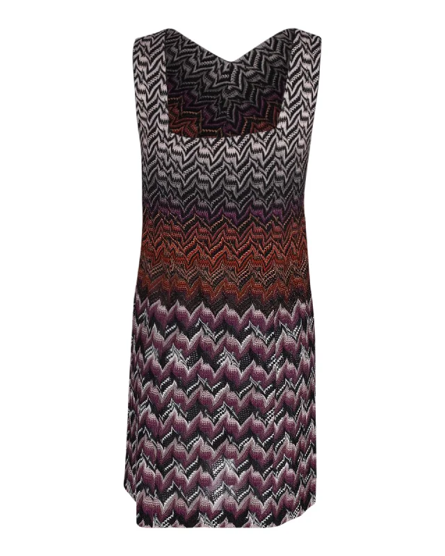 Special Price Missoni Sleeveless Mini Dress in Multicolor Print Cupro