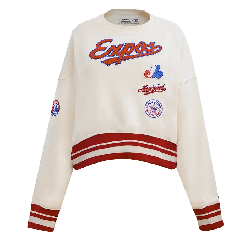 Clearance Event SUDADERA DE CUELLO REDONDO MLB MONTREAL EXPOS RETRO CLASSICS PARA MUJER