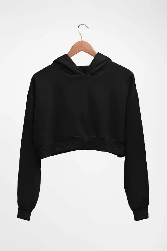 Special Savings Plain Black Crop HOODIE FOR WOMEN