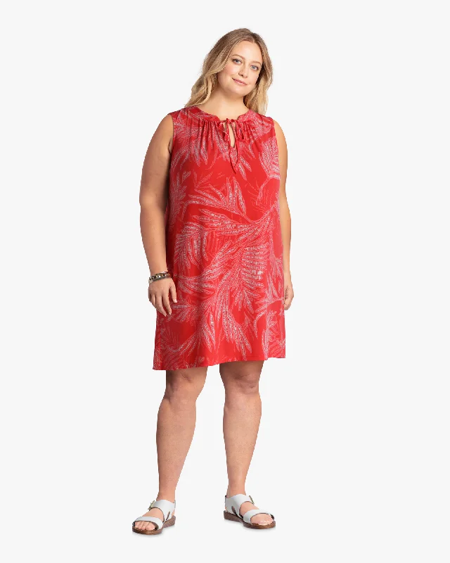 Price Slash Jasmin Shift Dress | Coral / White