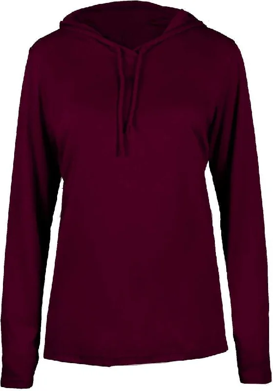 The Best Prices Badger Sport 4165 B-Core Long Sleeve Ladies Hoodie Tee - Maroon