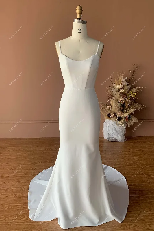 Special Price Private Label Custom Crepe Corset Mermaid Wedding Dress