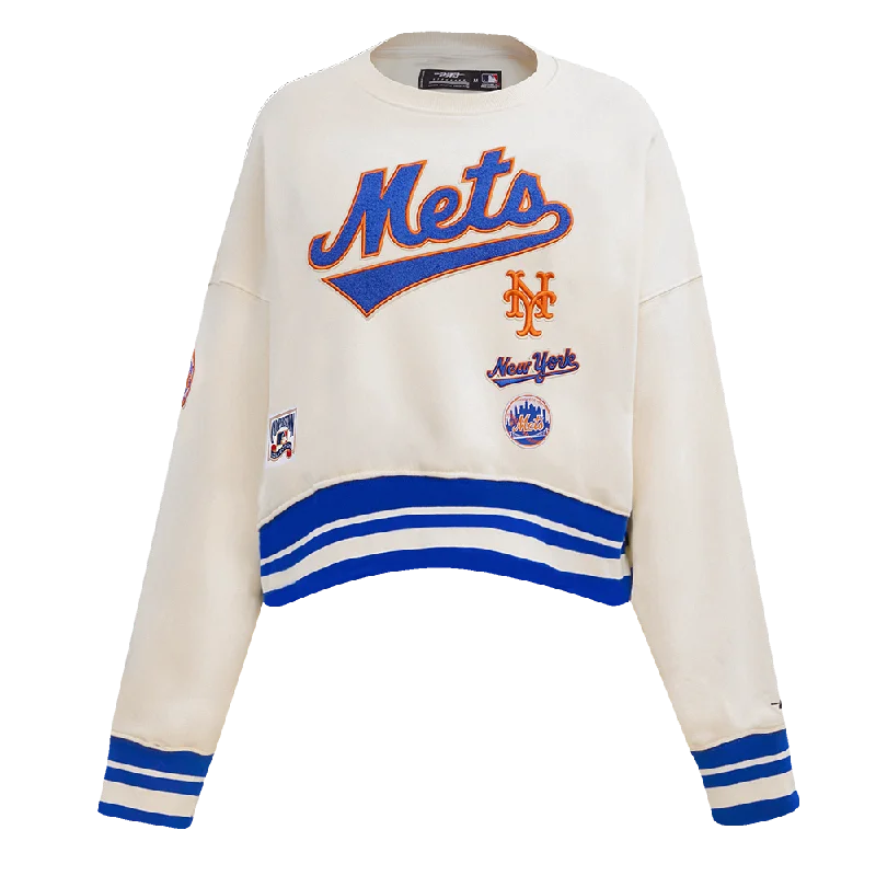 Deep Discounts SUDADERA DE CUELLO REDONDO MLB NEW YORK METS RETRO CLASSICS PARA MUJER Deep Discounts SUDADERA DE CUELLO REDONDO MLB NEW YORK METS RETRO CLASSICS PARA MUJER