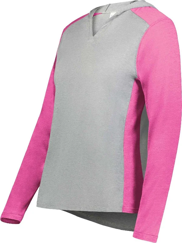 Buy Now Augusta 6902 Ladies Gameday Vintage Hoodie - Gray Heather Orchid Heather
