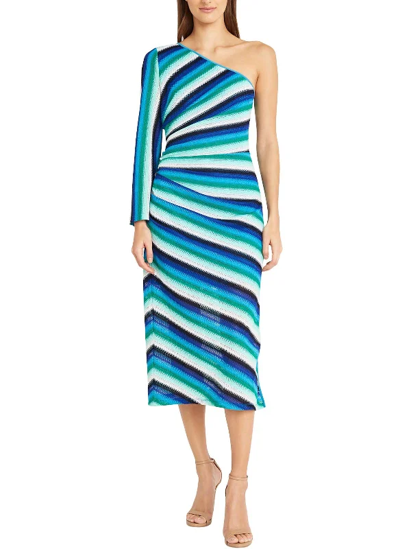 Today's Special Womens Crochet Striped Maxi Dress