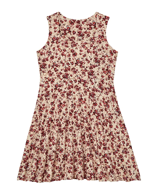 Epic Deals Terry-Ann A-Line Dress | Tan / Burgundy