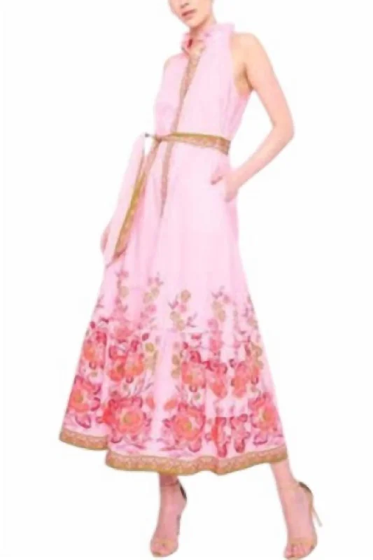 Bargain Bin Fawn Dress In Cabbage Rose