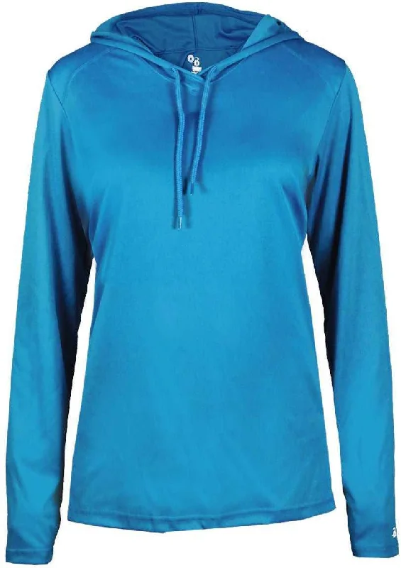 Steals and Deals Badger Sport 4165 B-Core Long Sleeve Ladies Hoodie Tee - Electric Blue Steals and Deals Badger Sport 4165 B-Core Long Sleeve Ladies Hoodie Tee - Electric Blue