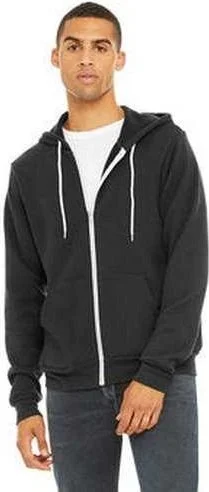 Huge Savings Bella + Canvas 3739 Unisex Poly-Cotton Fleece Full-Zip Hooded Sweatshirt - Dark Gray Huge Savings Bella + Canvas 3739 Unisex Poly-Cotton Fleece Full-Zip Hooded Sweatshirt - Dark Gray
