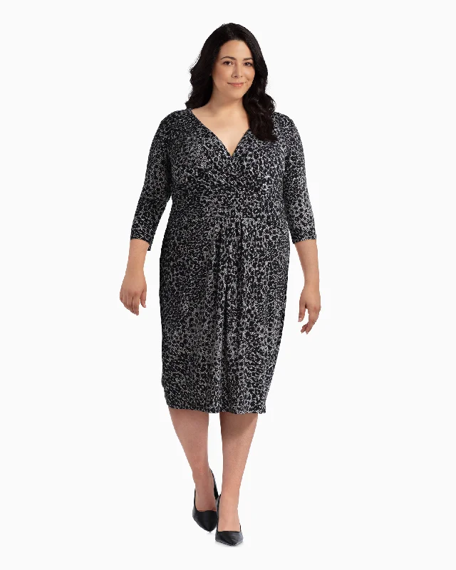 Special Price Waconia Stretch Jersey Dress | Black / Charcoal Grey