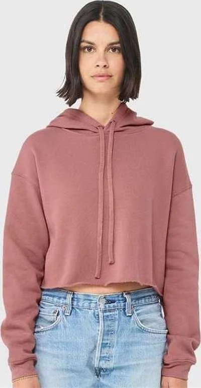 Members Only Bella + Canvas 7502 Women's Crop Fleece Hoodie - Mauve