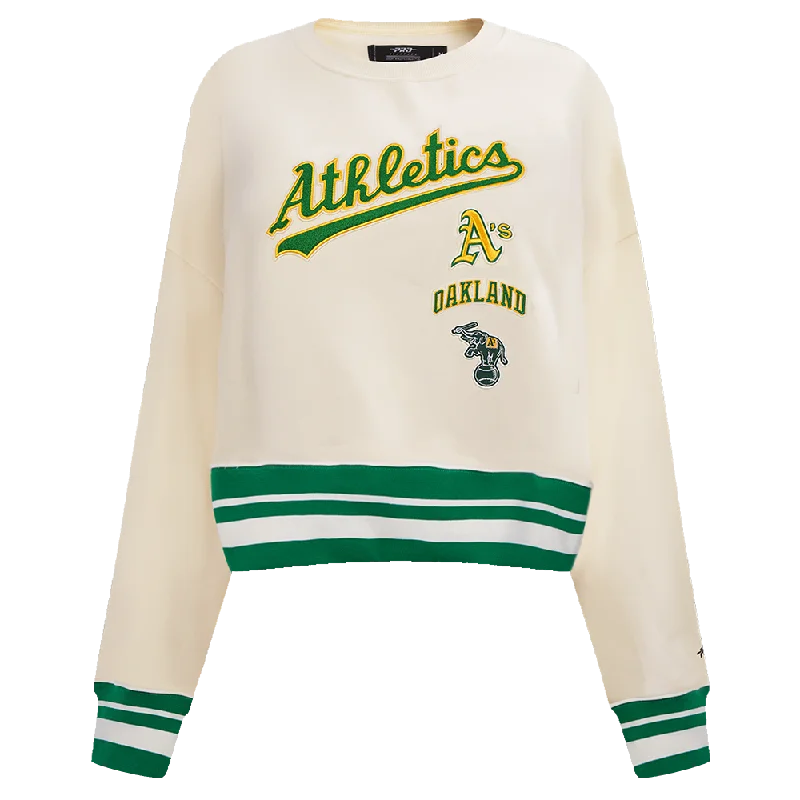Lowest Prices SUDADERA DE CUELLO REDONDO MLB OAKLAND ATHLETICS RETRO CLASSICS PARA MUJER Lowest Prices SUDADERA DE CUELLO REDONDO MLB OAKLAND ATHLETICS RETRO CLASSICS PARA MUJER