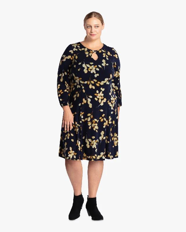 Year-End Sale Sulu A-line Dress | Navy / Gold