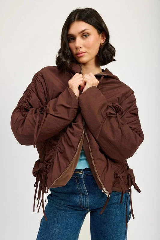 Price Rollback Emory Park Ruched Puff Jacket