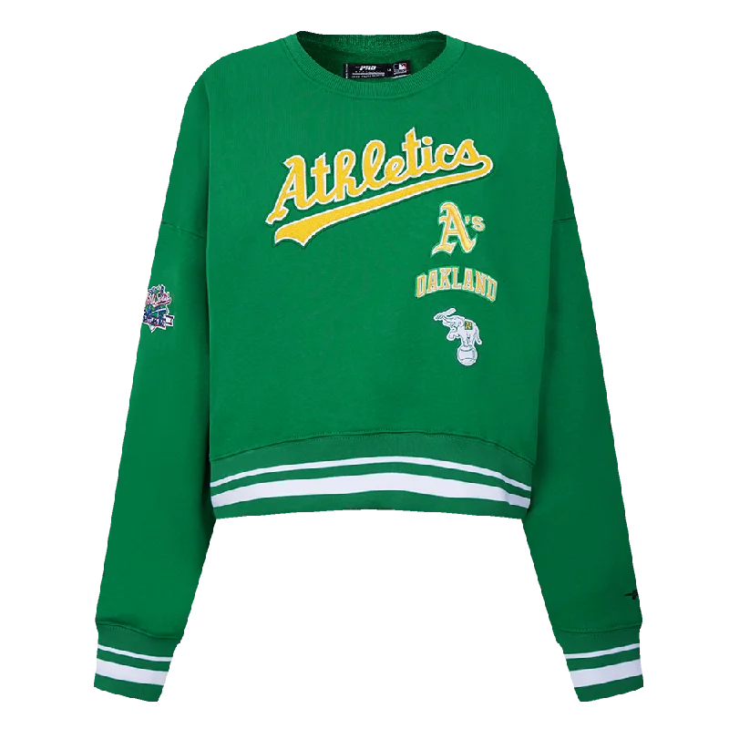 Fantastic Deals SUDADERA DE CUELLO REDONDO MLB OAKLAND ATHLETICS RETRO CLASSICS PARA MUJER Fantastic Deals SUDADERA DE CUELLO REDONDO MLB OAKLAND ATHLETICS RETRO CLASSICS PARA MUJER
