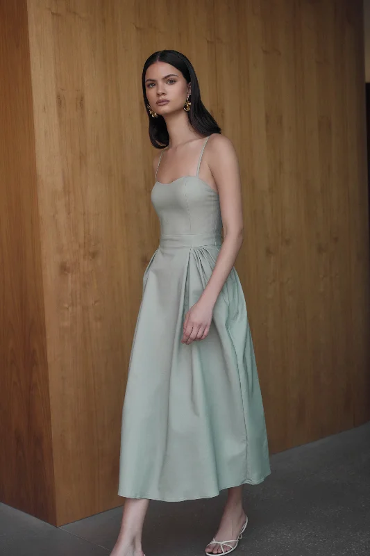 Lowest Prices Rebecca Cotton Midi Dress - Basil