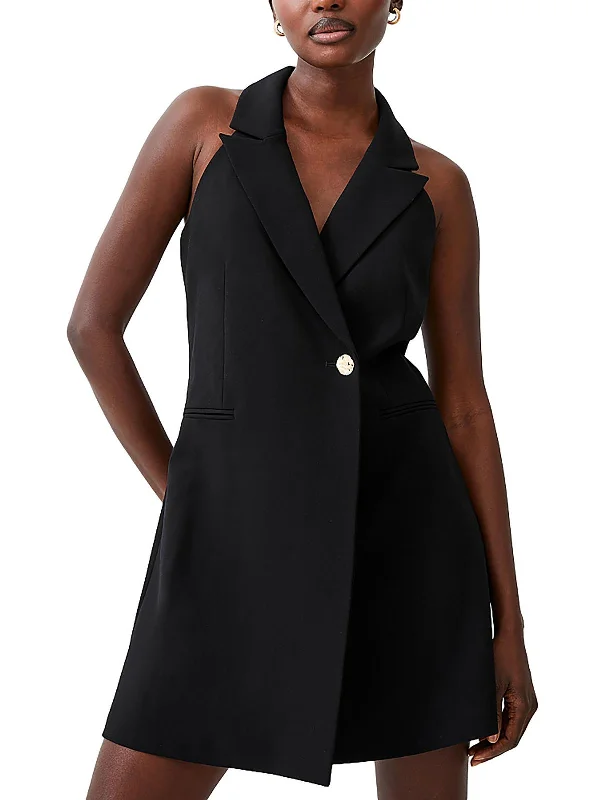 Exclusive Preview Womens Collared Above Knee Mini Dress