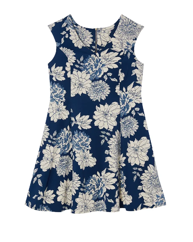 Unmissable Offer Dover Scuba Dress | Navy / Ivory