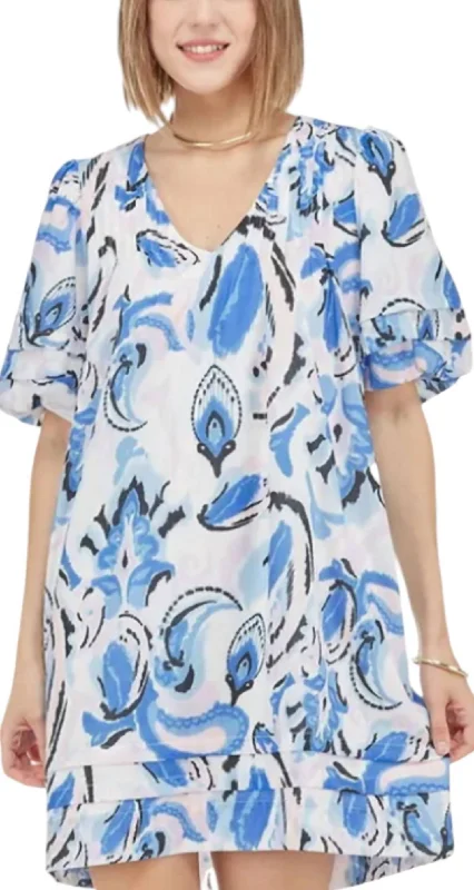 Special Price Pleated Puff Sleeve Dress In Summer Pais