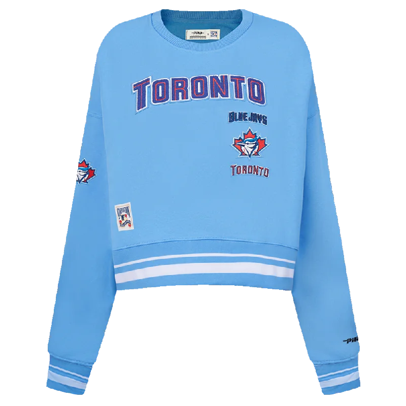 Markdowns SUDADERA DE CUELLO REDONDO MLB TORONTO BLUE JAYS RETRO CLASSICS PARA MUJER Markdowns SUDADERA DE CUELLO REDONDO MLB TORONTO BLUE JAYS RETRO CLASSICS PARA MUJER