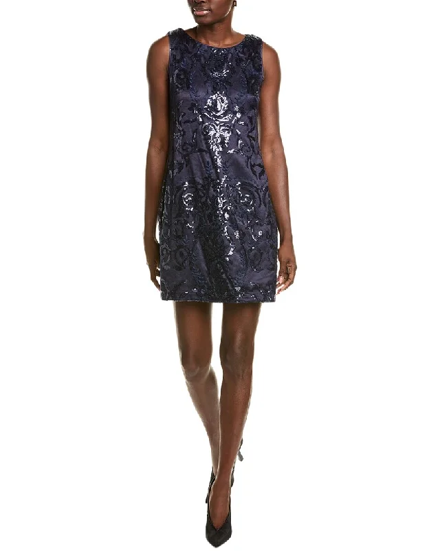 New Markdowns Vince Camuto Sequin Printed Mini Dress