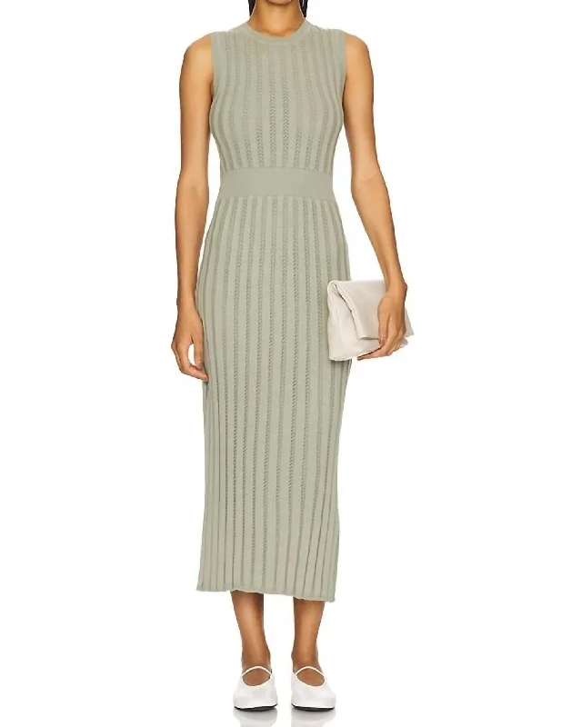 Steals and Deals Florian Knit Dress In Seagrass