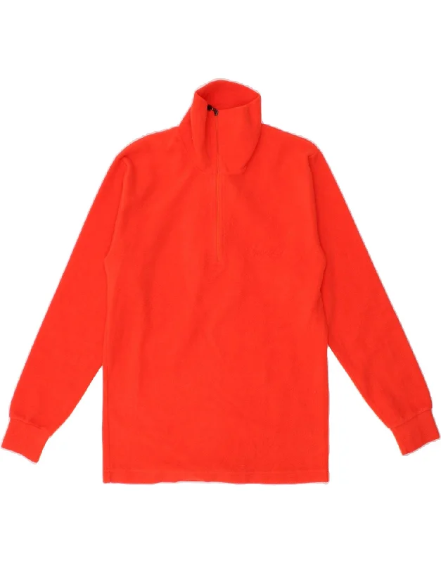 Price Smash POLARTEC Womens Zip Neck Fleece Jumper UK 12 Medium Orange Polyester