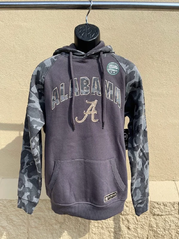 Midnight Madness Men's Colosseum OTFH11325C-AL Alabama Aviator Hoodie Pavement/Heather Combo