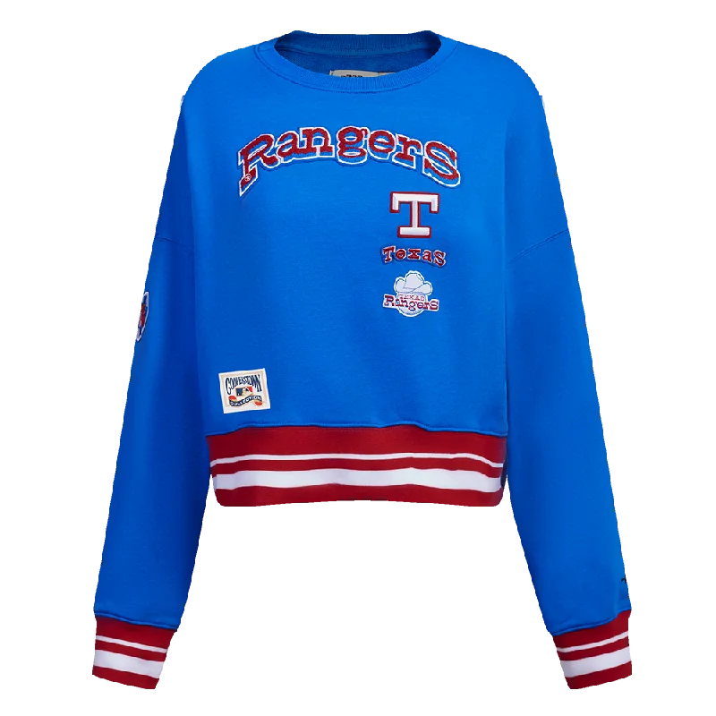 Best Bargains SUDADERA DE CUELLO REDONDO MLB TEXAS RANGERS RETRO CLASSICS PARA MUJER Best Bargains SUDADERA DE CUELLO REDONDO MLB TEXAS RANGERS RETRO CLASSICS PARA MUJER