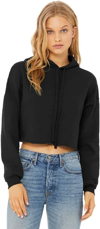 Buy More, Save More Bella + Canvas 7502 Women's Sponge Fleece Cropped Fleece Hoodie - Black Buy More, Save More Bella + Canvas 7502 Women's Sponge Fleece Cropped Fleece Hoodie - Black