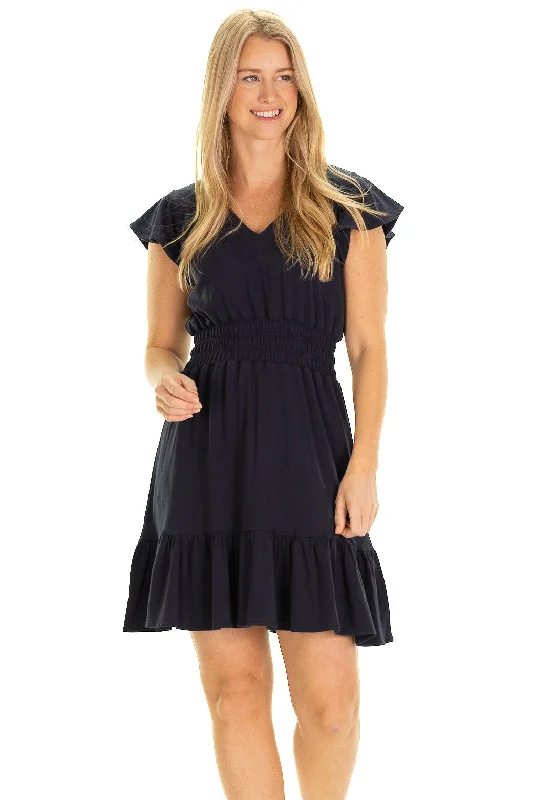 Mega Sale The Leona Dress in Navy
