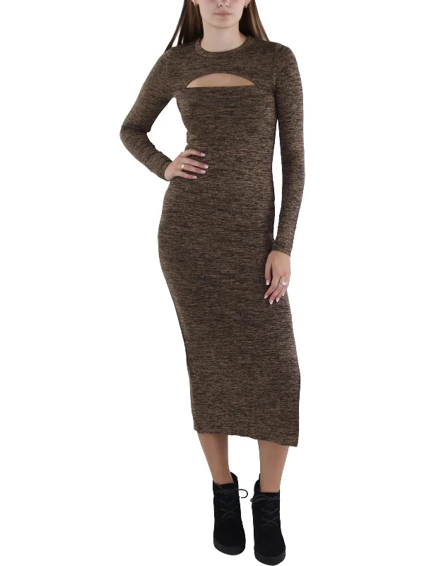 Great Deals Womens Cut Out Mid Calf Sweaterdress