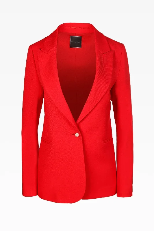 Fantastic Offers Sam German Red Single Breasted Jacket: Tailored Elegance Essential for Modern Women