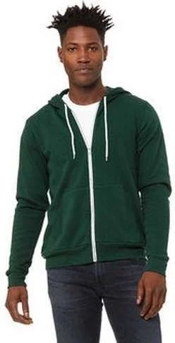 Must-Have Deals Bella + Canvas 3739 Unisex Poly-Cotton Fleece Full-Zip Hooded Sweatshirt - Forest Must-Have Deals Bella + Canvas 3739 Unisex Poly-Cotton Fleece Full-Zip Hooded Sweatshirt - Forest