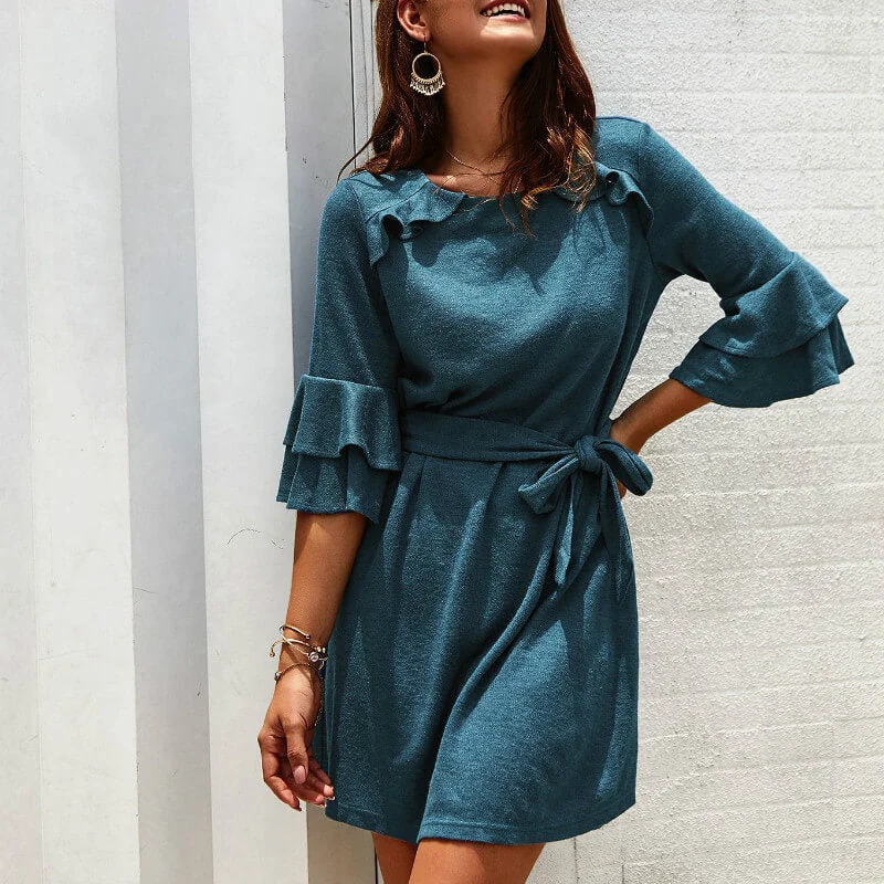 Can't Miss Sweety Tie Waist Short Dress