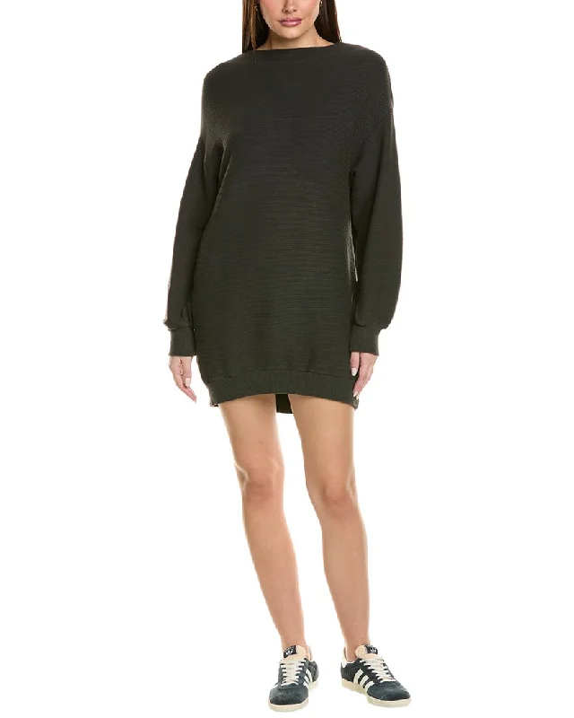 Closeout Project Social T Dalle Rib Funnel Neck Sweaterdress