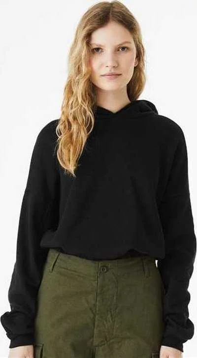 Big Discounts Bella + Canvas 7506 FWD Fashion Women's Sponge Fleece Cinched Bottom Hoodie - Black Big Discounts Bella + Canvas 7506 FWD Fashion Women's Sponge Fleece Cinched Bottom Hoodie - Black
