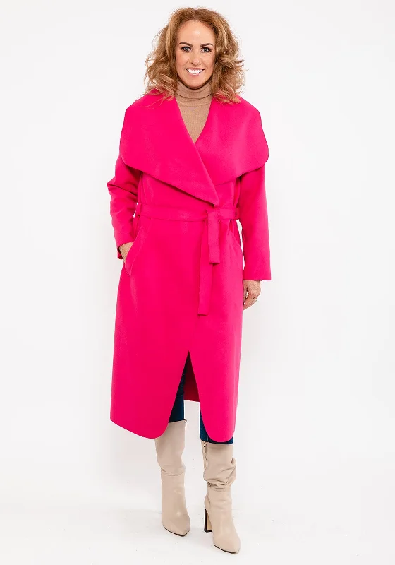 Now or Never Seventy1 One Size Wrap Coat, Fuchsia