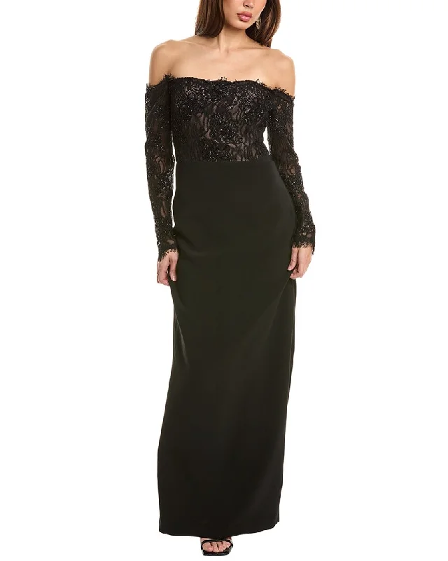 Major Savings Theia Andrina Lace Off-Shoulder Gown