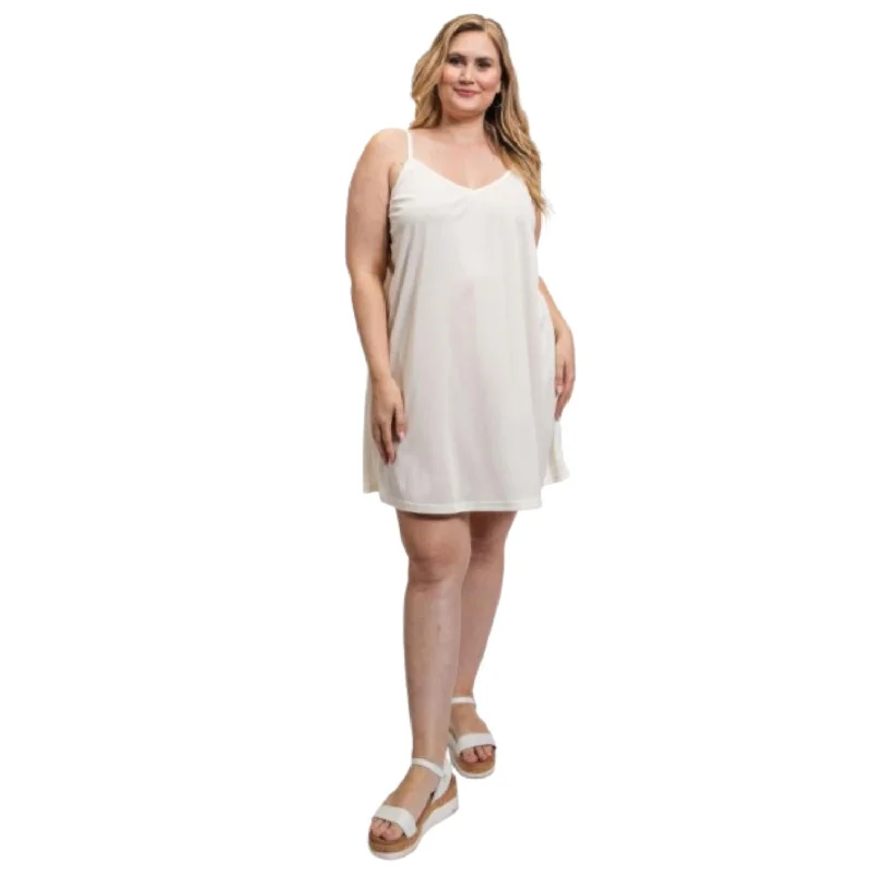 Buy More, Save More V-neck slip dress with adjustable straps