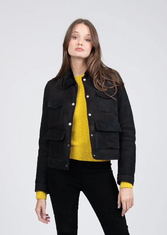 Inventory Reduction VALENTINA SHORT SHEARLING JACKET