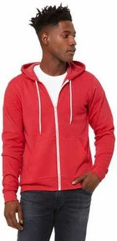 Buy Now Bella + Canvas 3739 Unisex Poly-Cotton Fleece Full-Zip Hooded Sweatshirt - Heather Red Buy Now Bella + Canvas 3739 Unisex Poly-Cotton Fleece Full-Zip Hooded Sweatshirt - Heather Red
