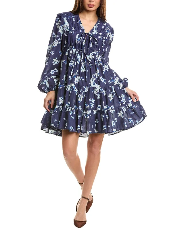 Hurry In Merlette Lasse Smocked Mini Dress
