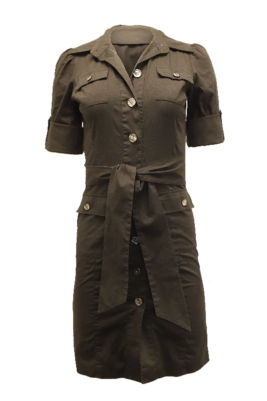 Clearance Event Diane Von Furstenberg Vastago Shirt Dress in Black Cotton