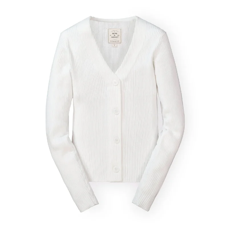 Seasonal Sale Rib Knit V-Neck Cardigan
