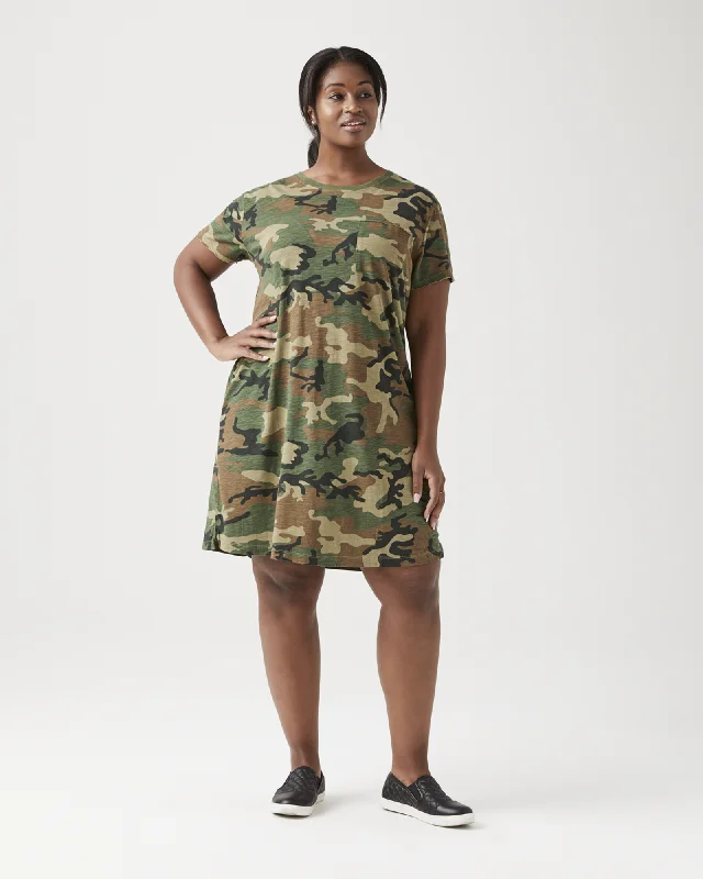Massive Deals Arlie Casual Camo Dress | Olive Green / Light Green